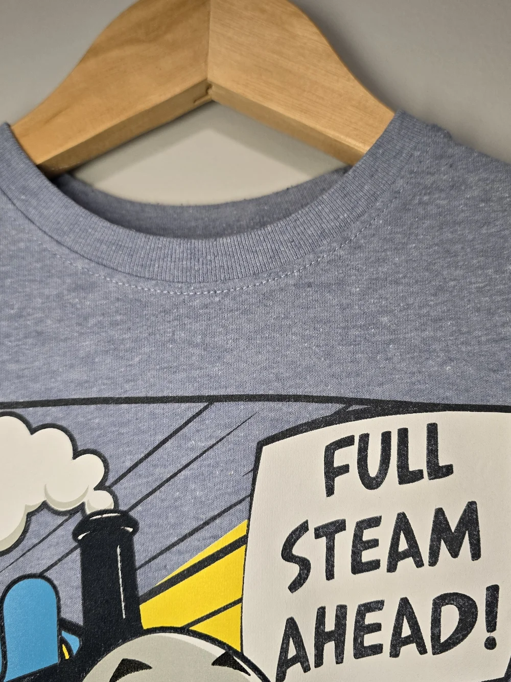 GAP Kids Light Blue Thomas & Friends 'Full Steam Ahead' Graphic T Vintage Style.